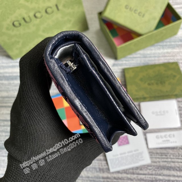 Gucci新款包包 古馳GG marmont小卡包 Gucci帆布零錢包 466492  ydg3283